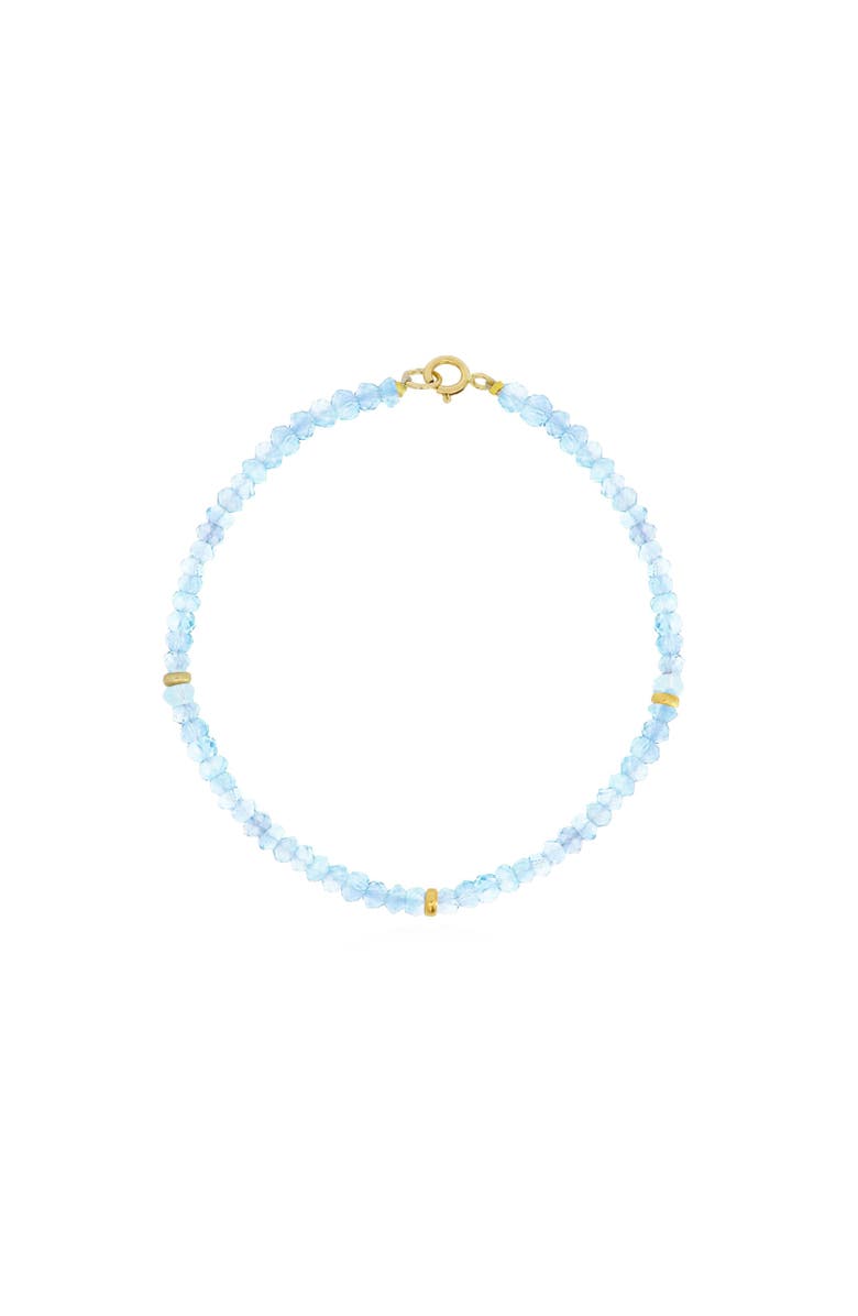 The Lovery Fine Jewelry Blue Topaz Bead Bracelet, Main, color, Blue Topaz
