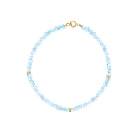 Blue Topaz Bead Bracelet