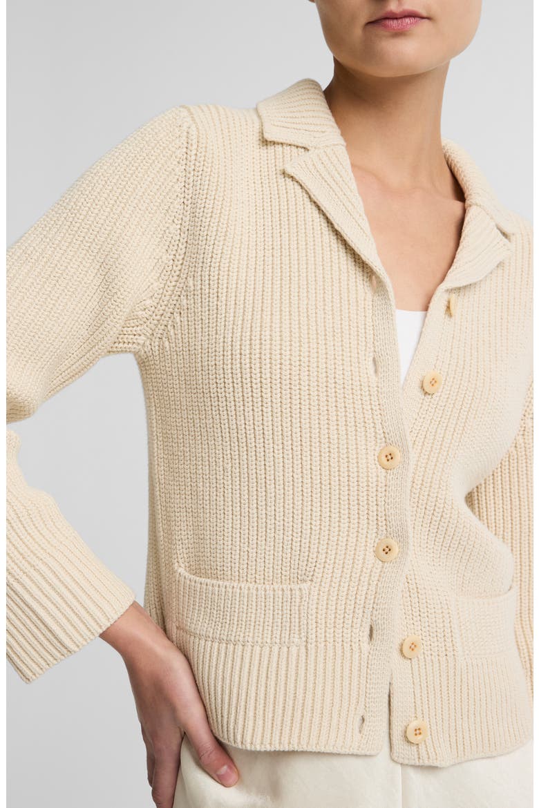 Pocket Cotton Blend Sweater Jacket, Alternate, color, ECRU