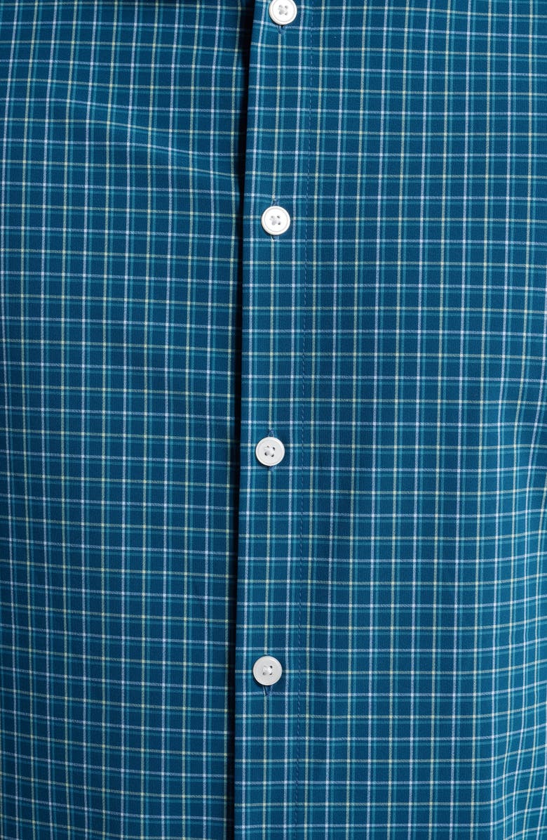 Mizzen+Main Leeward Trim Fit No Tuck Check Performance Button-Up Shirt, Alternate, color, 