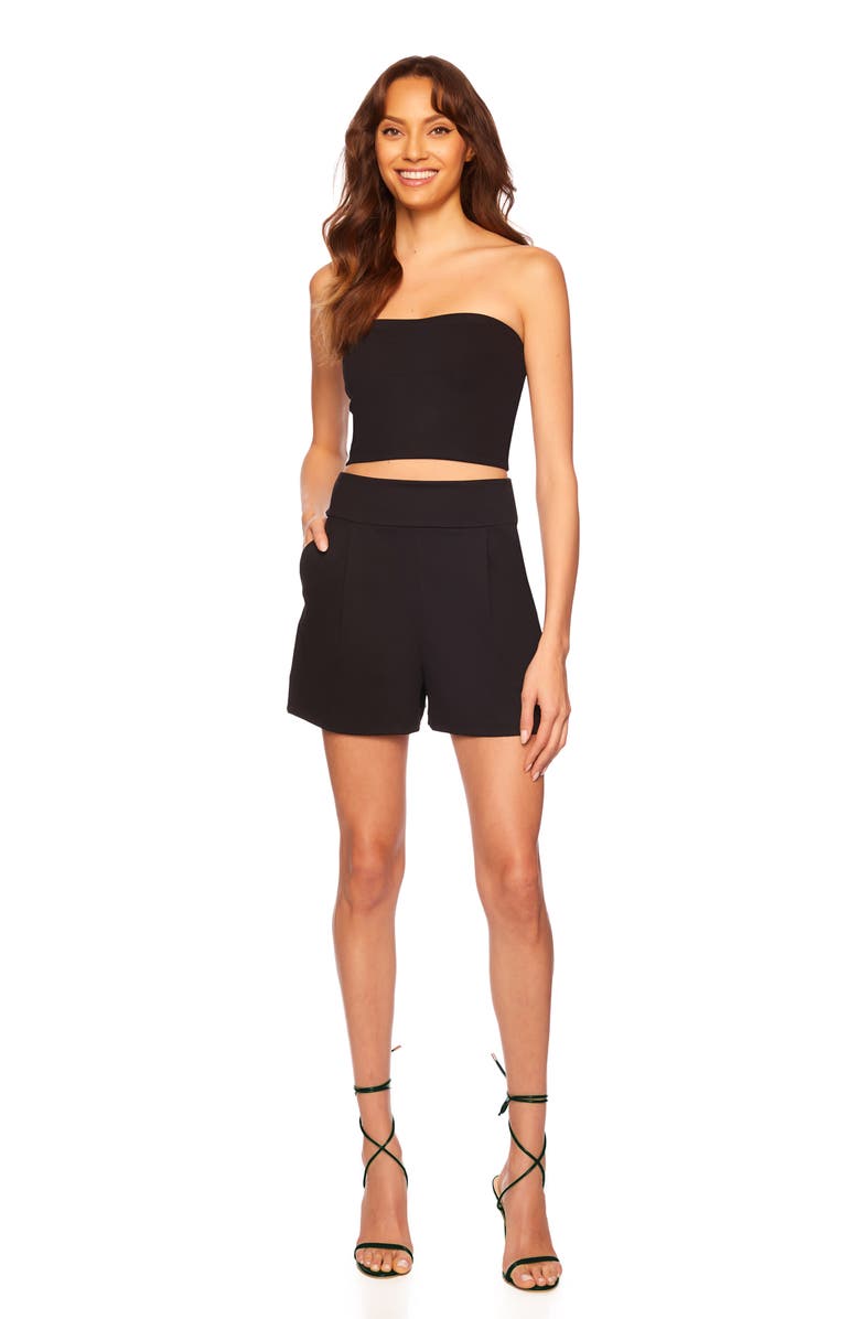 Susana Monaco Pleated High Waist Shorts, Alternate, color,