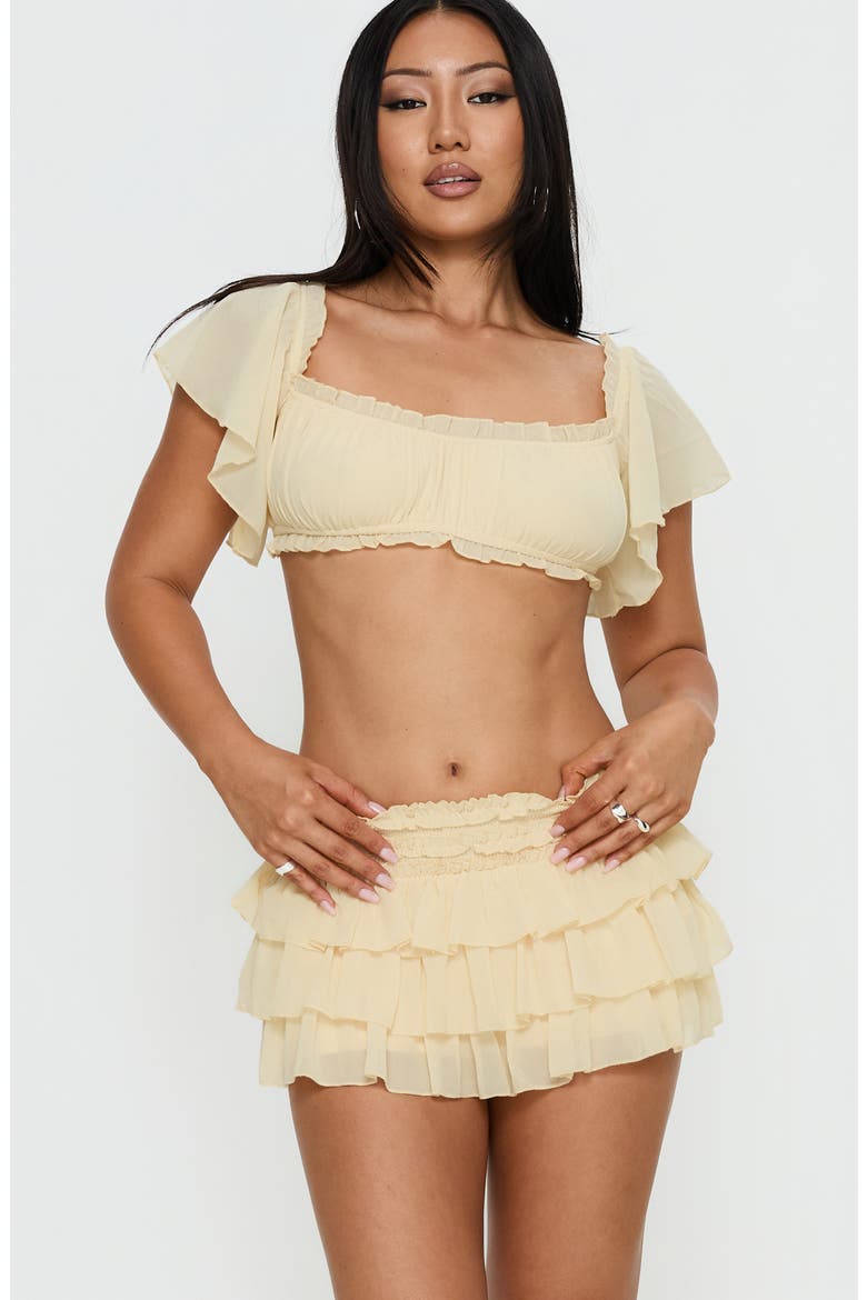 Iluminada Frilled Skort, Alternate, color, YELLOW