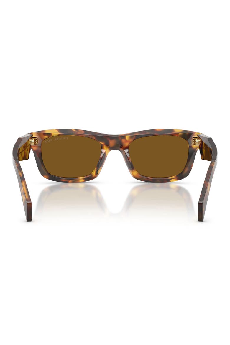 53mm Polarized Pillow Sunglasses, Alternate, color, HONEY TORTOISE / BROWN POLAR