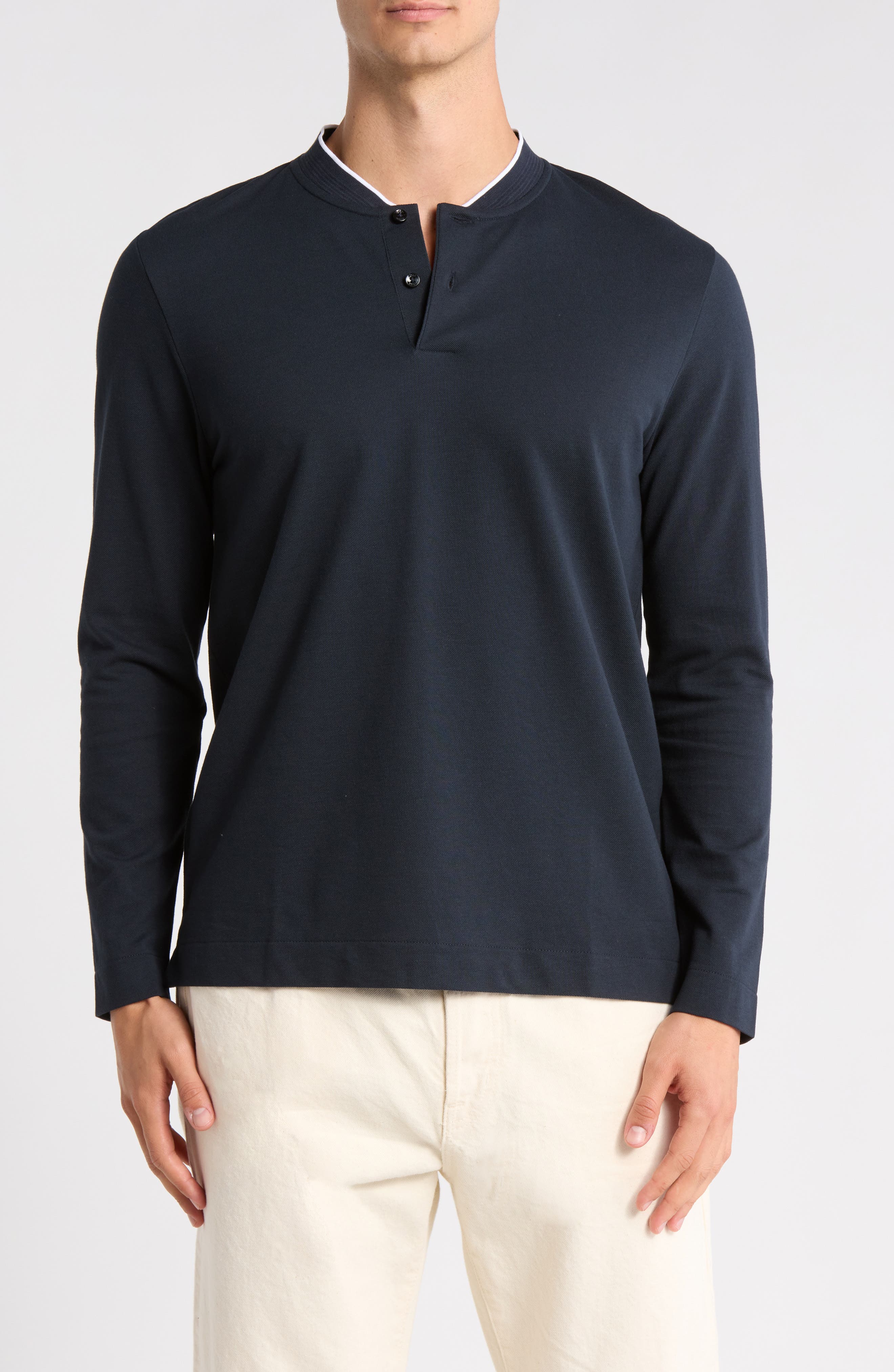 BOSS Pal Long Sleeve Blade Collar Polo