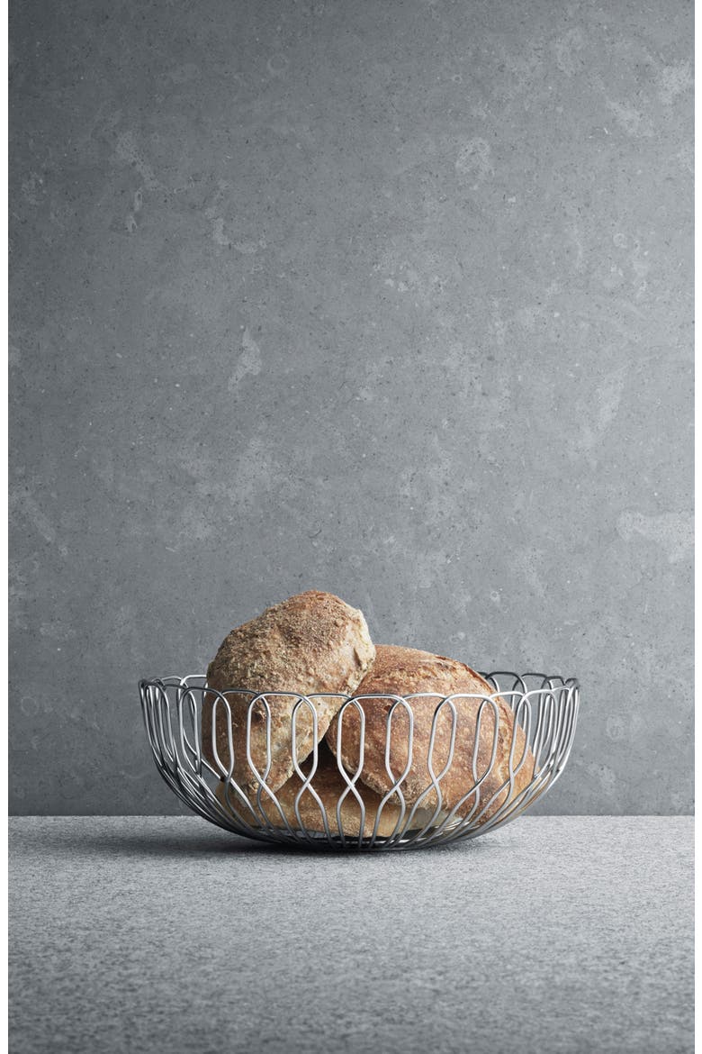 Alfredo Small Bread Basket, Alternate, color, SILVER