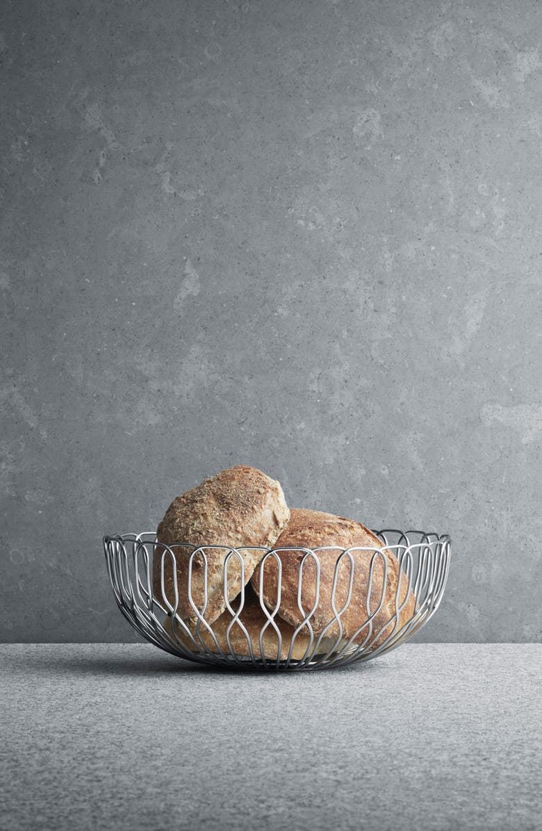 Georg Jensen Alfredo Small Bread Basket, Alternate, color, Silver