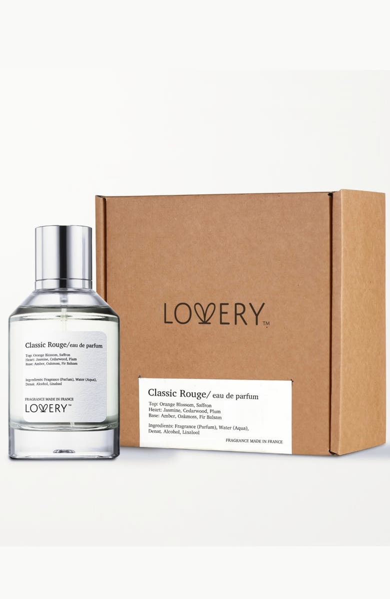 Lovery Classic Rouge Eau de Parfum, Made in France, 3.4 oz, Alternate, color, Silver, White, Cream, Black