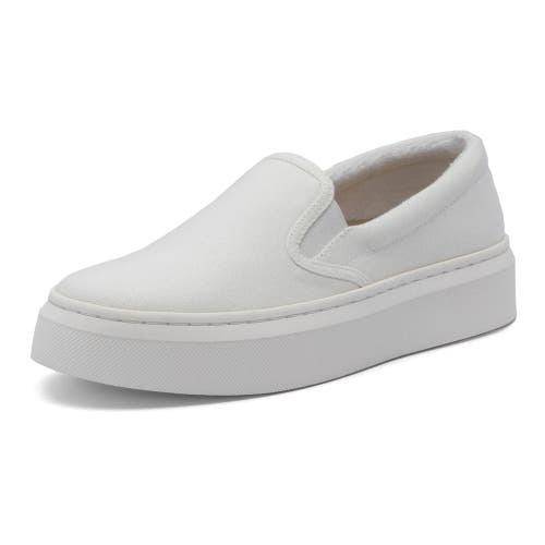 Abeo Jumpstreet Slip On In White Canvas - Metatarsal