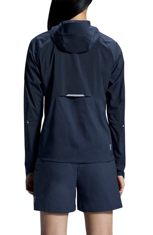 On Core Hooded Packable Running Jacket In Midnight