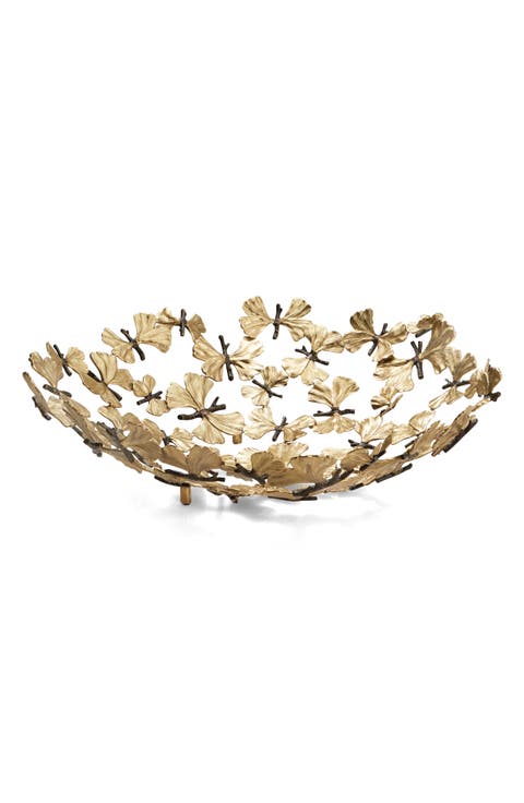 Butterfly Ginkgo Centerpiece Bowl