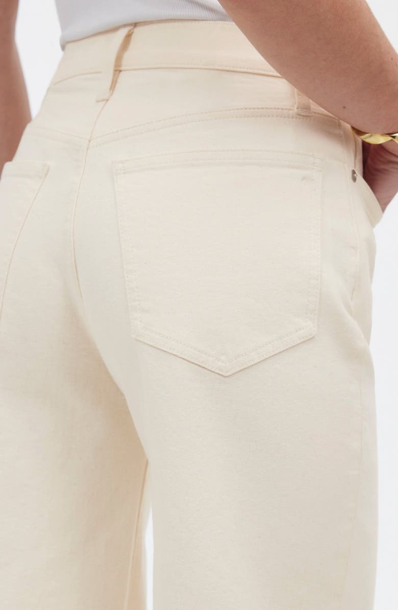 Madewell The Perfect Vintage Raw Hem High Waist Crop Wide Leg Jeans, Alternate, color, 