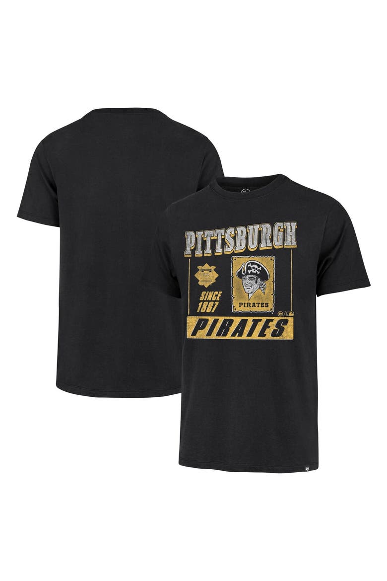 Men's '47 Black Pittsburgh Pirates Outlast Franklin T-Shirt, Main, color, Black