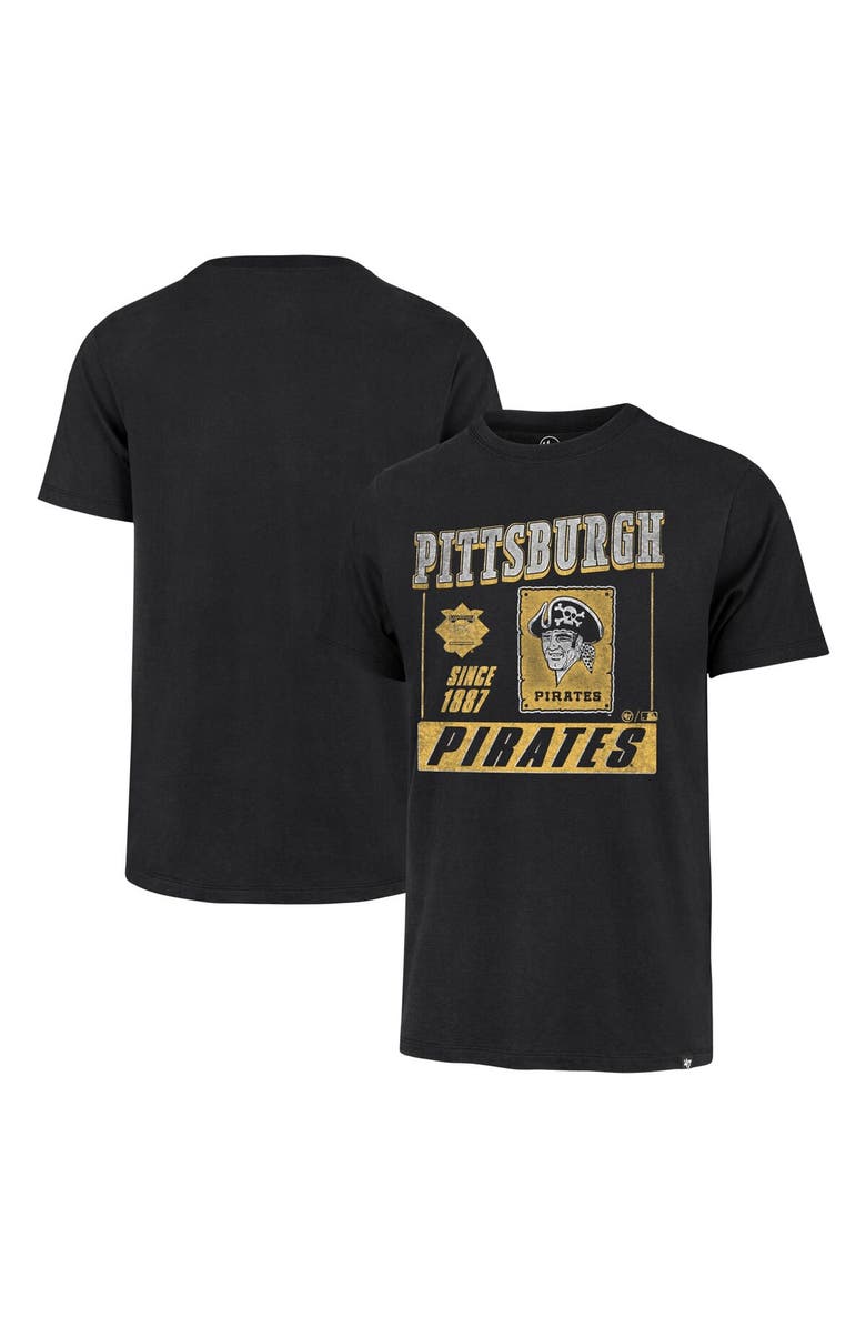 '47 Men's '47 Black Pittsburgh Pirates Outlast Franklin T-Shirt, Main, color, Black