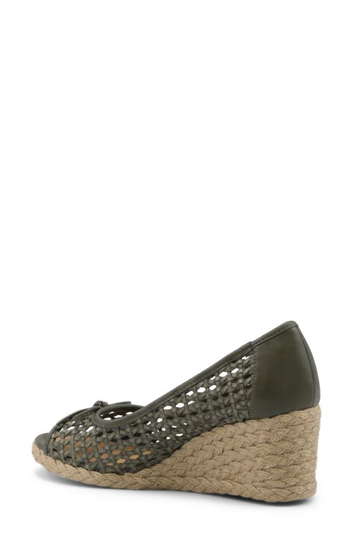 Adrienne Vittadini Batches Espadrille Wedge Pump In Dk Olive