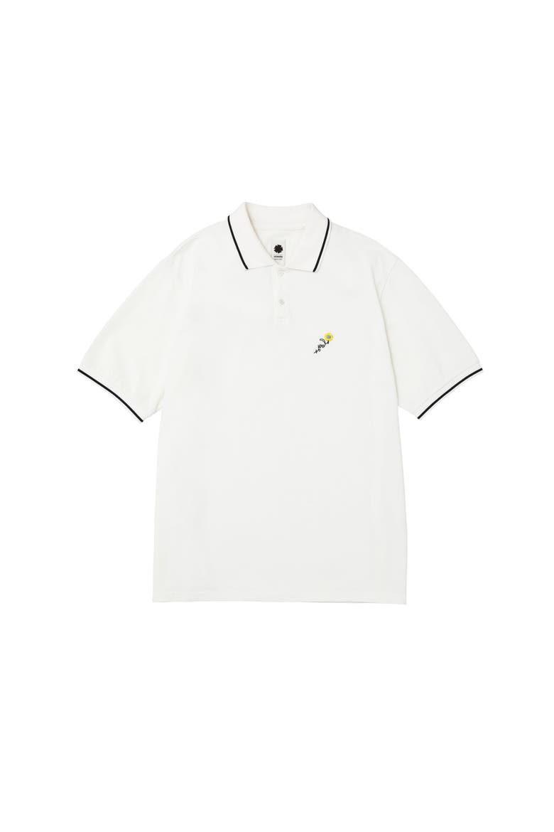 Floral Polo, Main, color, Off White