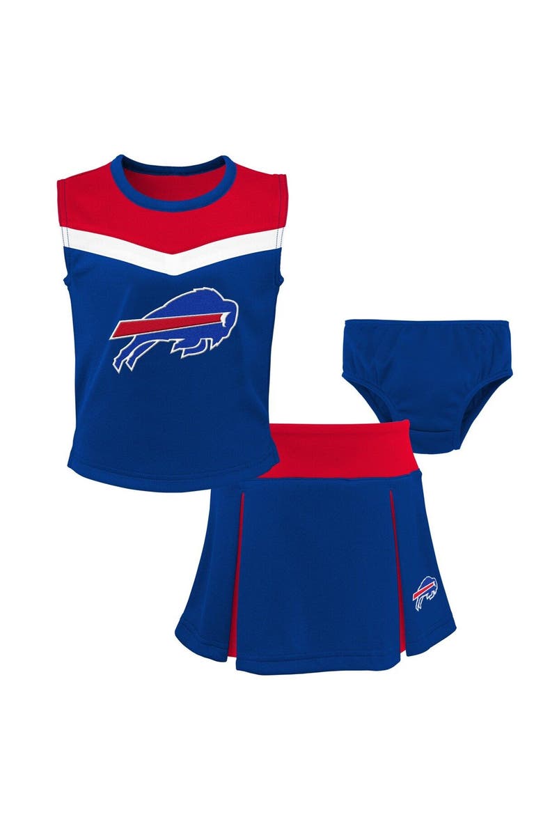 Outerstuff Girls Preschool Royal Buffalo Bills Spirit Cheerleader Two-Piece Set with Bloomers, Main, color, Royal