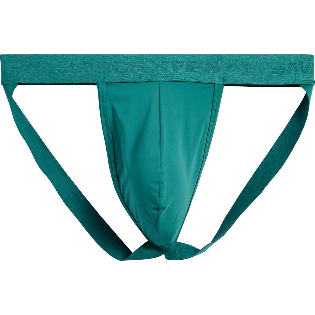 Savage X Fenty Shadow Fit Jock Strap In Viva Green