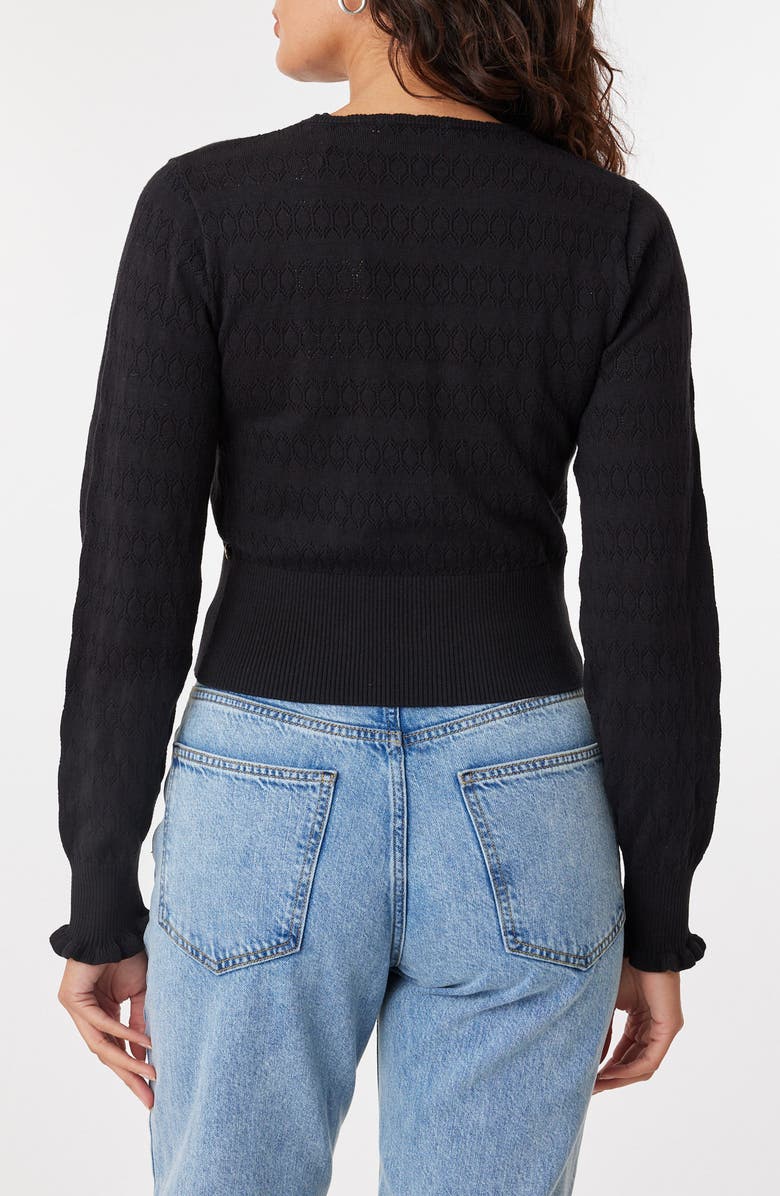 Scotch & Soda Pointelle Stitch Cotton Blend Cardigan, Alternate, color, 