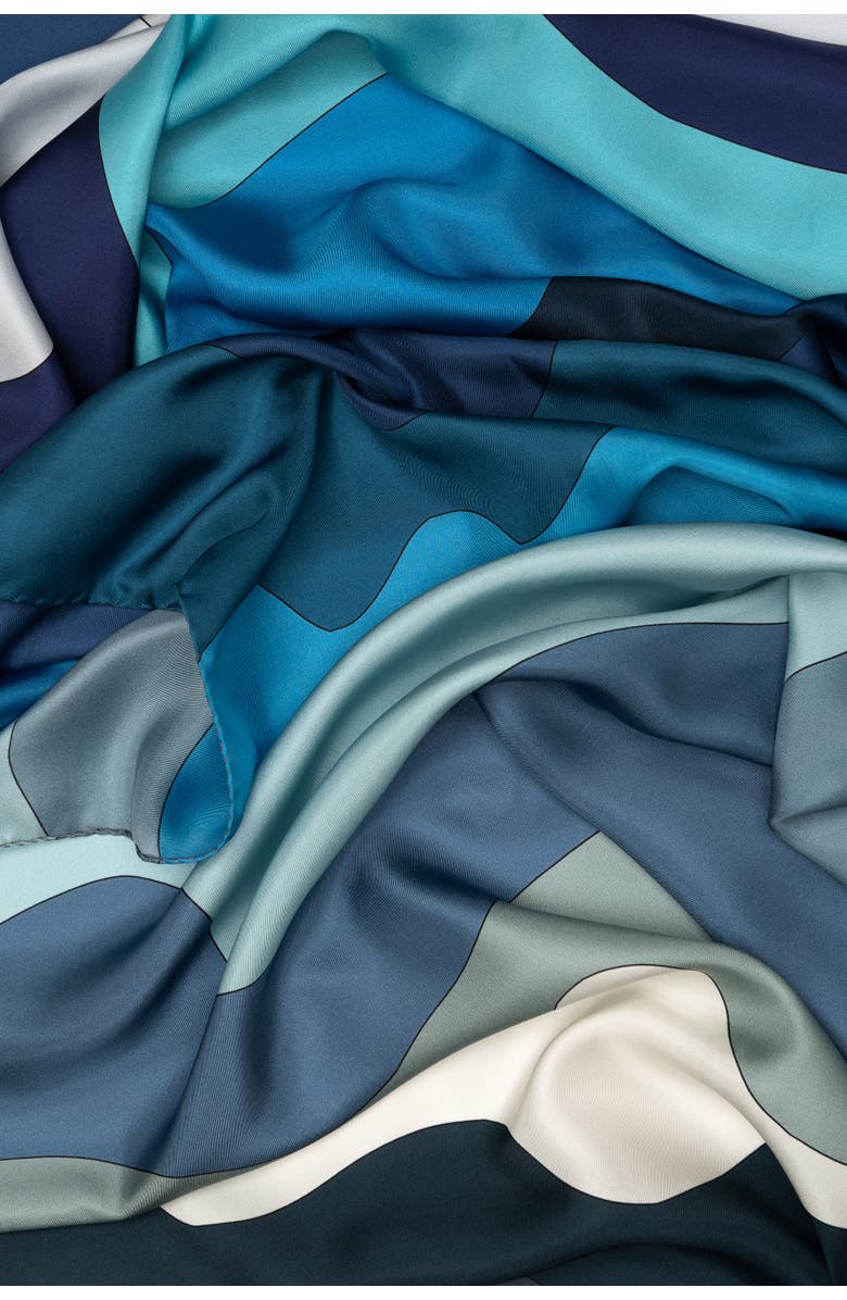 Elizabetta Onda - Silk Scarf Shawl, Alternate, color, Blue