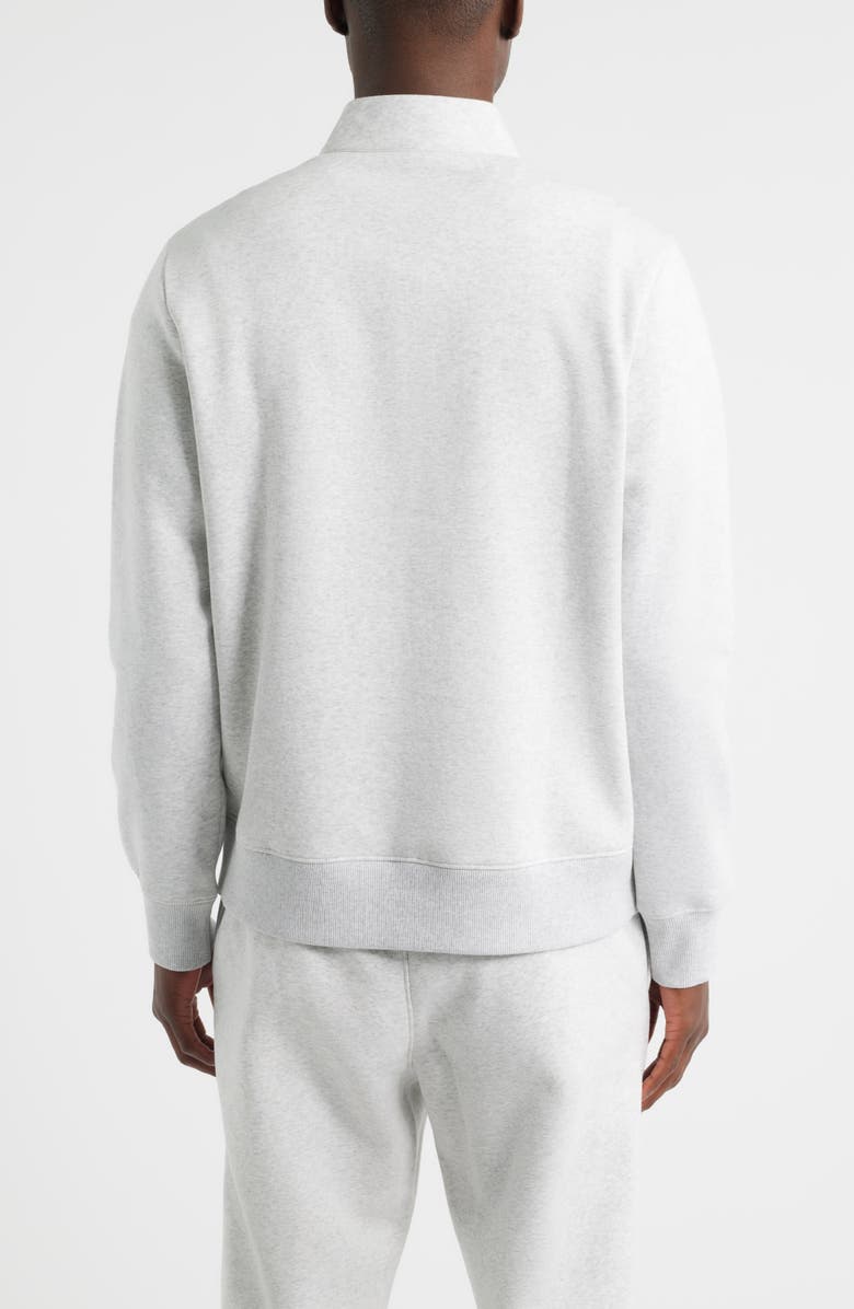 Zella Vital Fleece Quarter Zip Pullover, Alternate, color, Grey Fog Heather