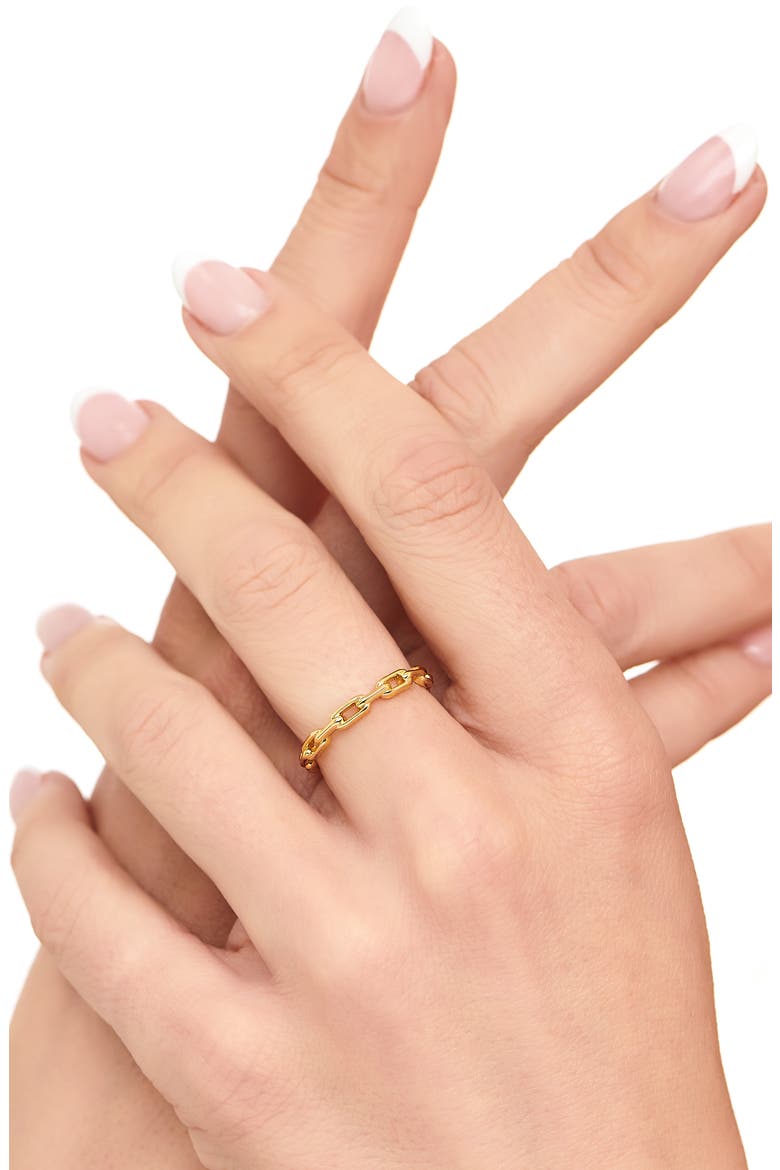 Cable Link Ring, Alternate, color, GOLD