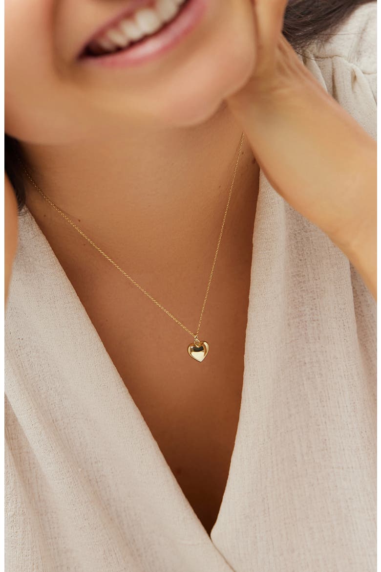 Small Lev Heart Pendant Necklace, Alternate, color, GOLD