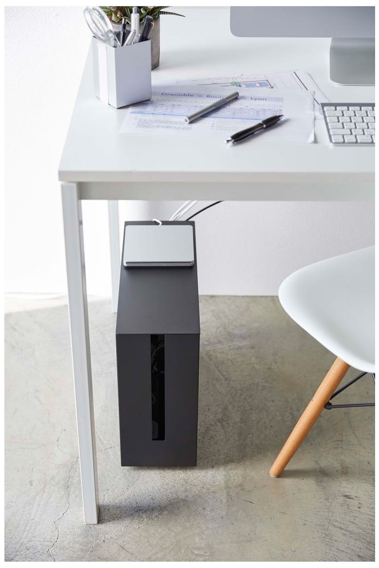Rolling Cable Management Box, Alternate, color, BLACK