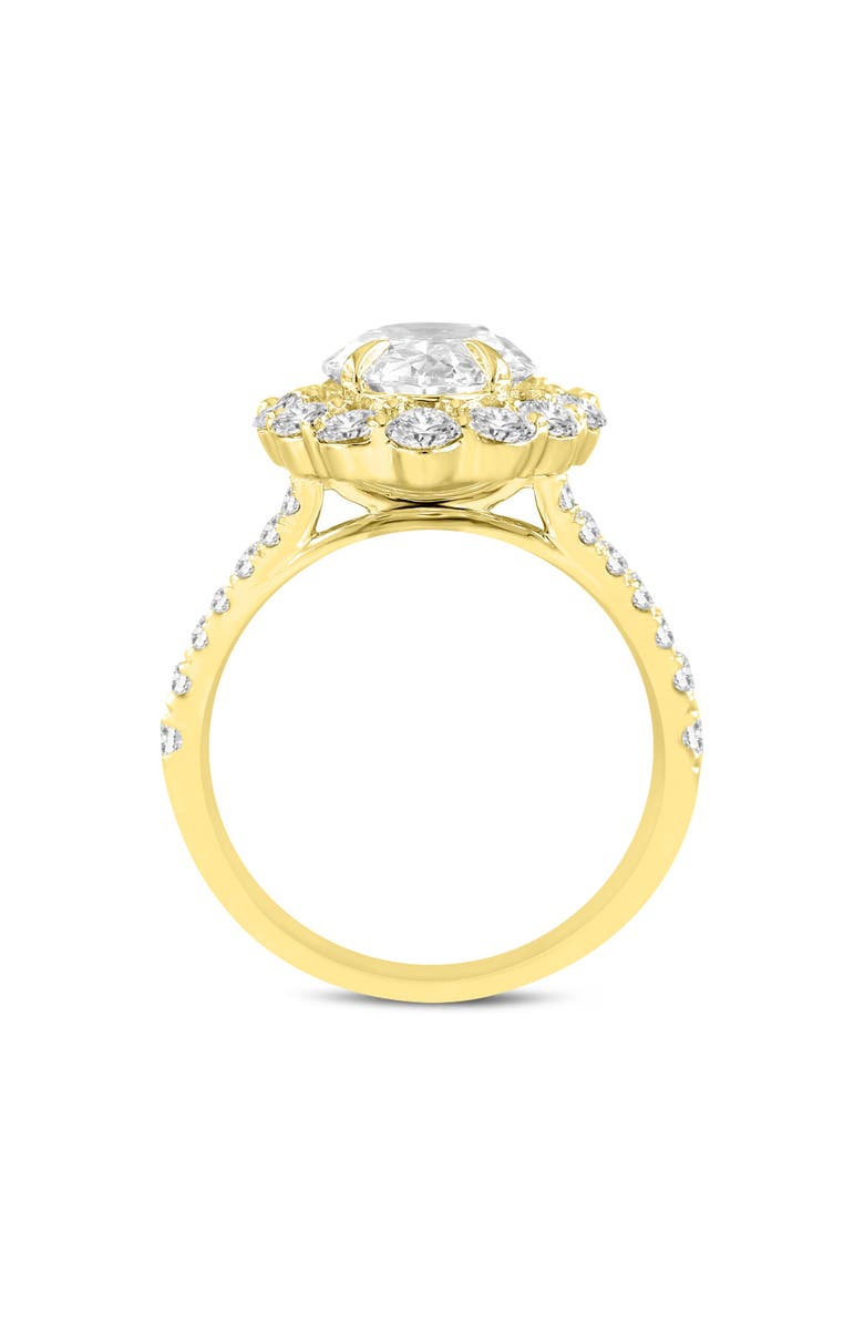 LuvMyJewelry Sabina 14K Yellow Gold Oval Lab Grown Diamond Halo Engagement Ring - 4.7 Ct, Alternate, color, 14K Yellow Gold