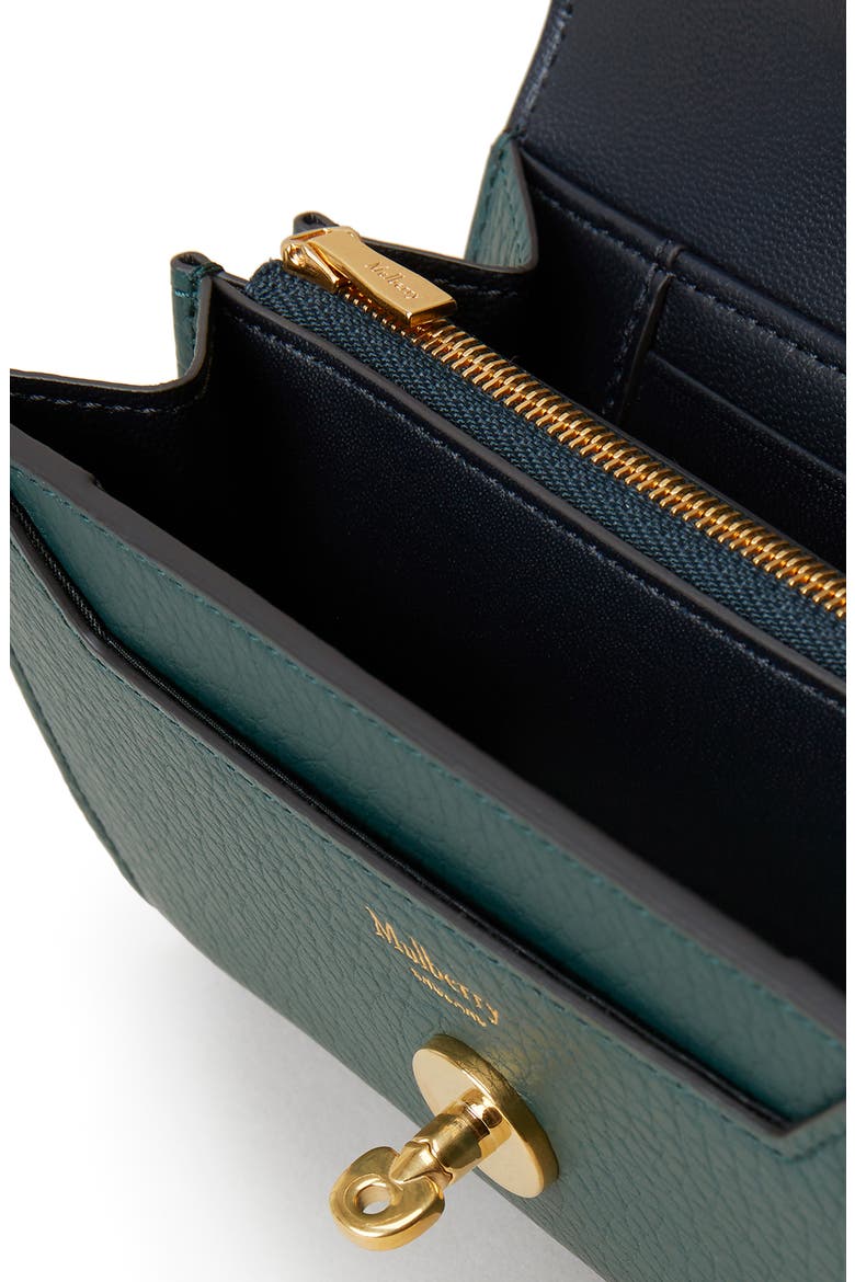 Medium Darley Leather Wallet, Alternate, color, MULBERRY GREEN