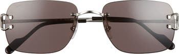 59mm Rimless Rectangular Sunglasses
