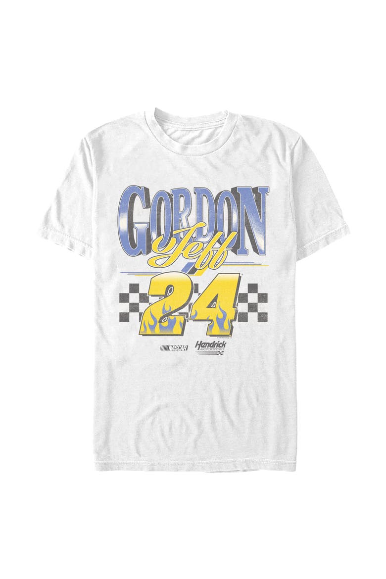 Men's Hendrick Motorsports Jeff Gordon Checkered 24  Graphic T-Shirt, Main, color, White
