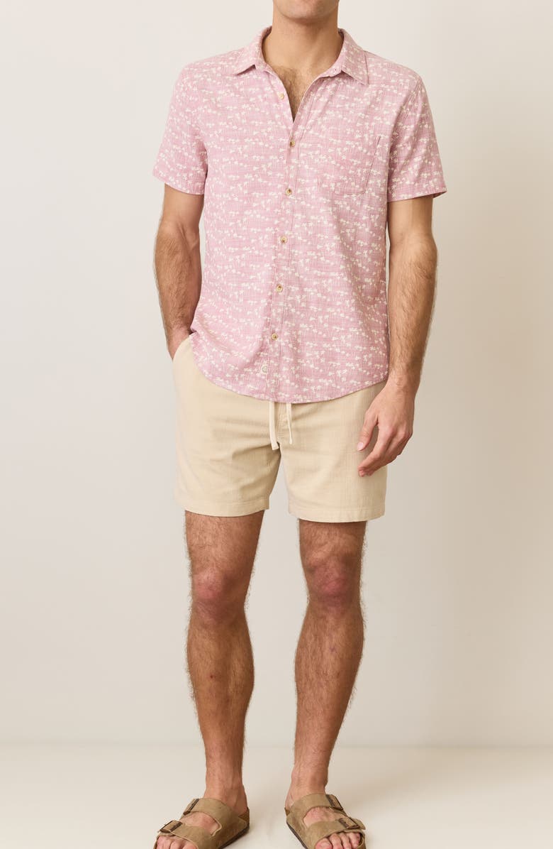 Marine Layer Saturday 6-Inch Drawstring Beach Shorts, Alternate, color, Sand