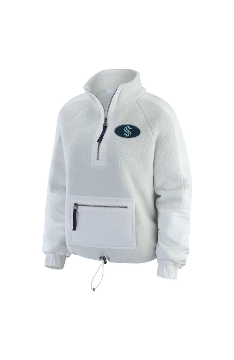 WEAR by Erin Andrews Women
s WEAR by Erin Andrews Gray Seattle Kraken Polar Fleece Quarter-Zip Jacket, Alternate, color, Gray