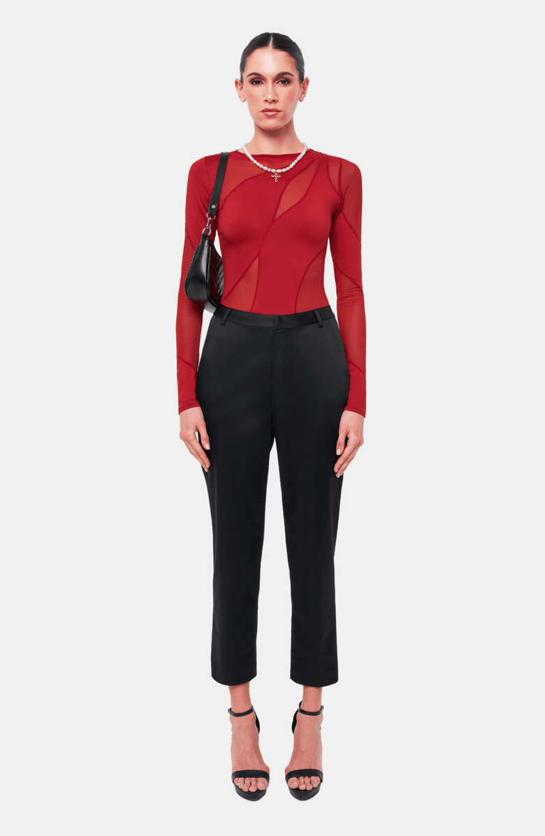 OW Collection SPIRAL Bodysuit, Alternate, color, 