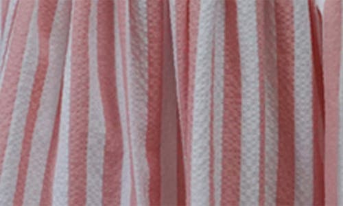 Popatu Kids' Stripe Lace Trim Party Dress In Pink