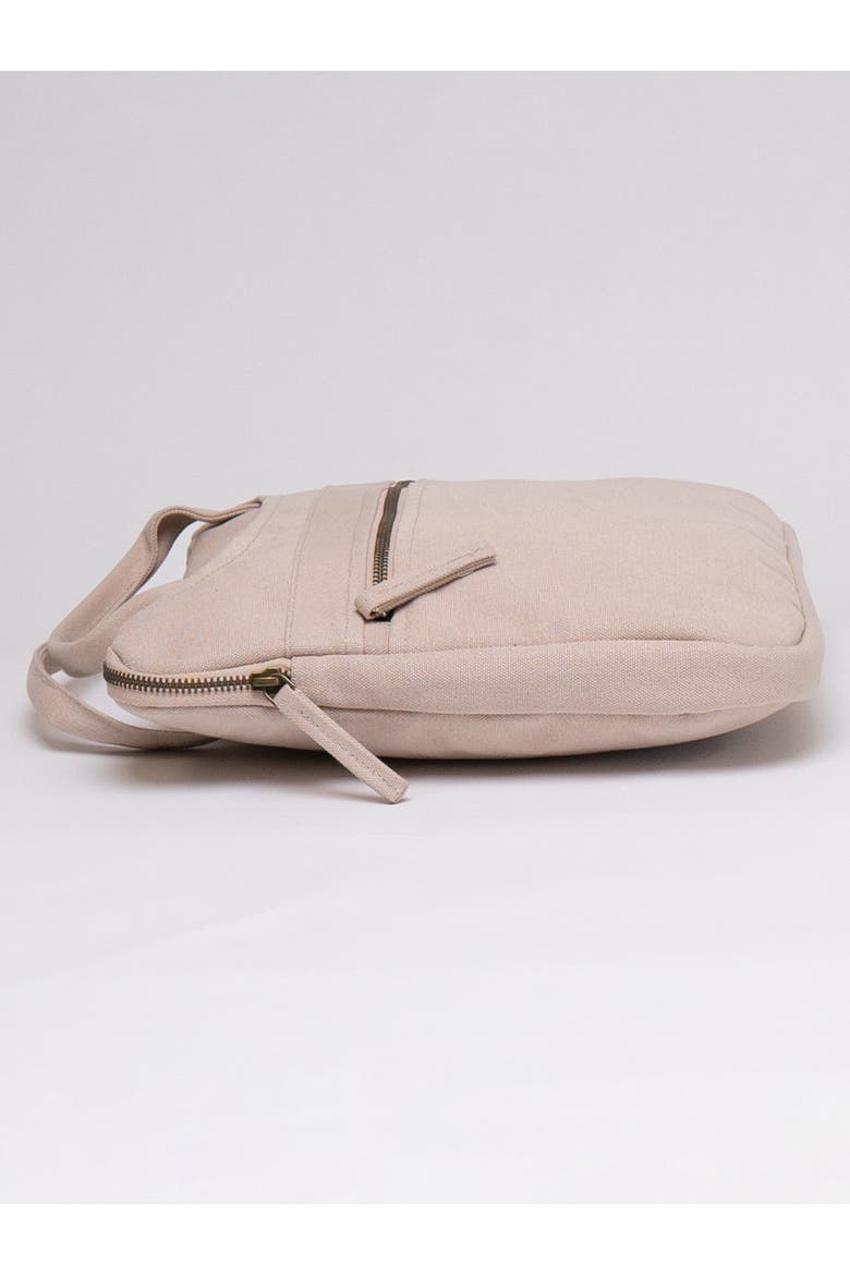 Organic Cotton Laptop Sleeve With Handles, Alternate, color, Sand Dune