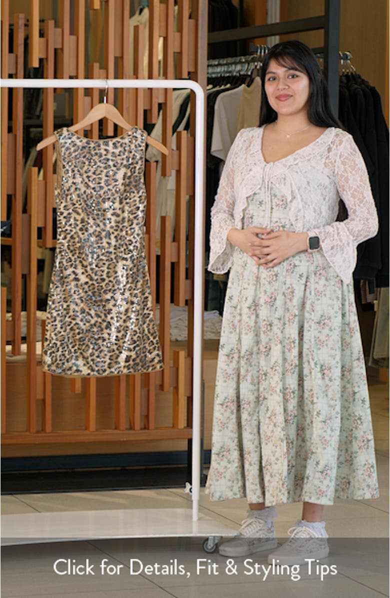 Cinematic Sequin Leopard Minidress, sales video thumbnail