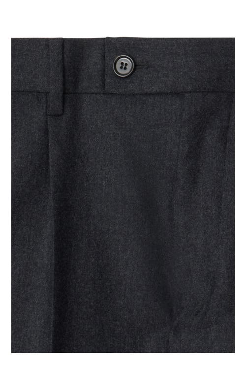 Burberry Wool Flannel Tailored Trousers In Black