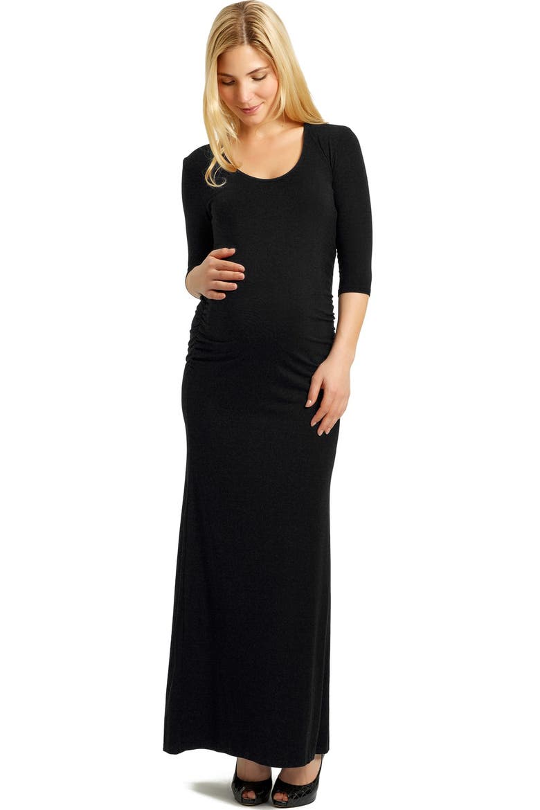 Madderson London 'Saturday' Maternity Maxi Dress, Main, color, BLACK