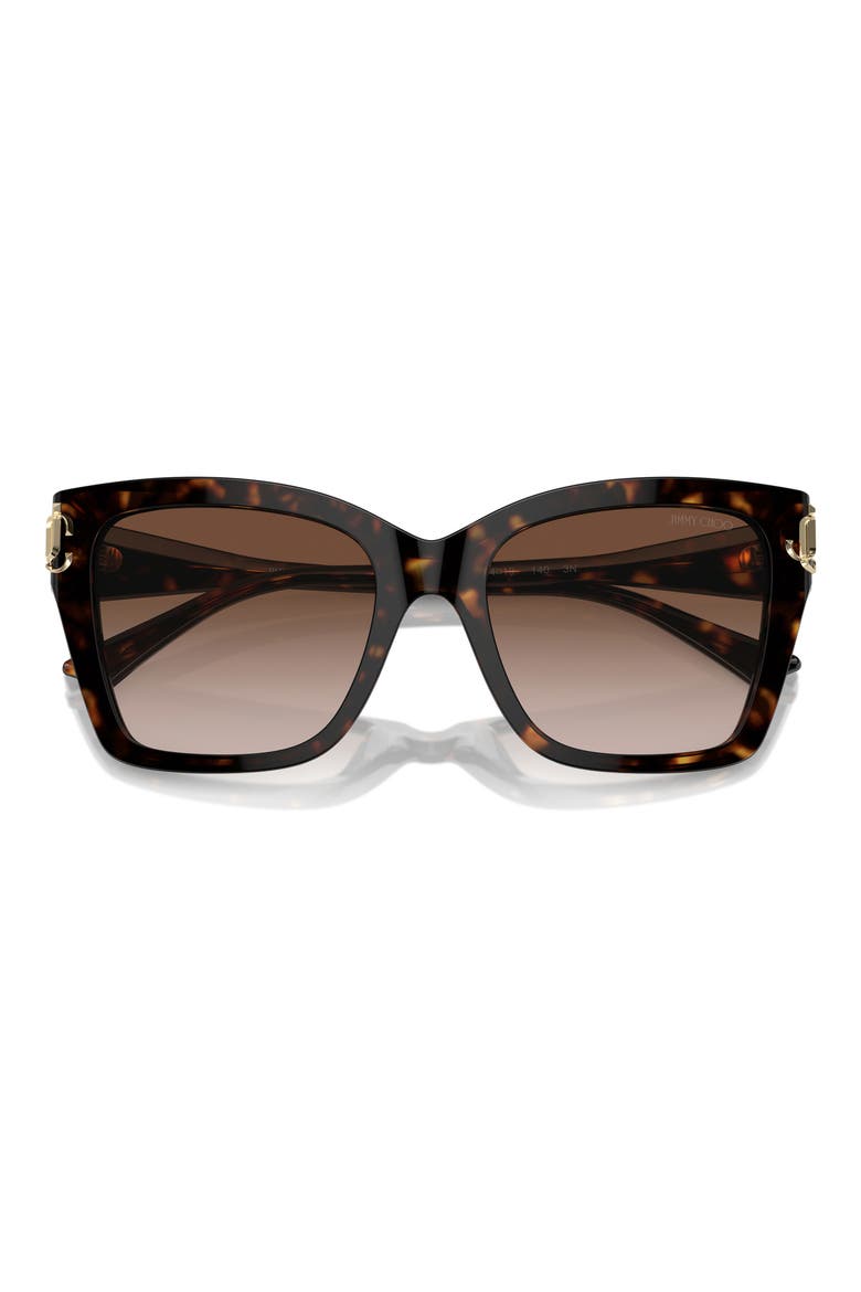 54mm Square Sunglasses, Alternate, color, HAVANA / GRADIENT BROWN