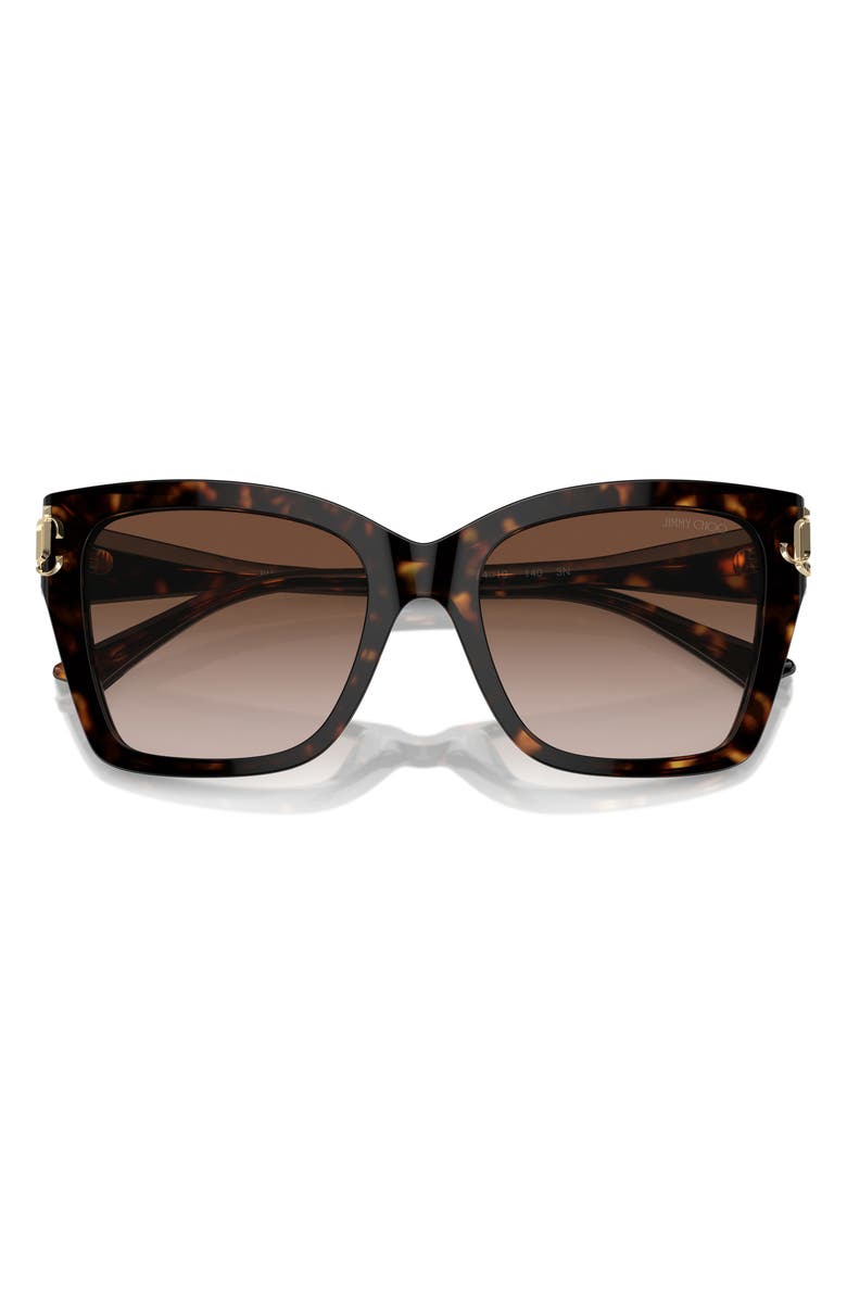 Jimmy Choo 54mm Square Sunglasses, Alternate, color, Havana / Gradient Brown
