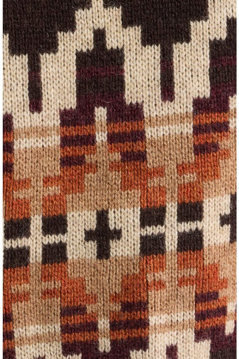 Shetland Collection Graphic Wool Vest, Alternate, color, CHOCOLATE MULTI