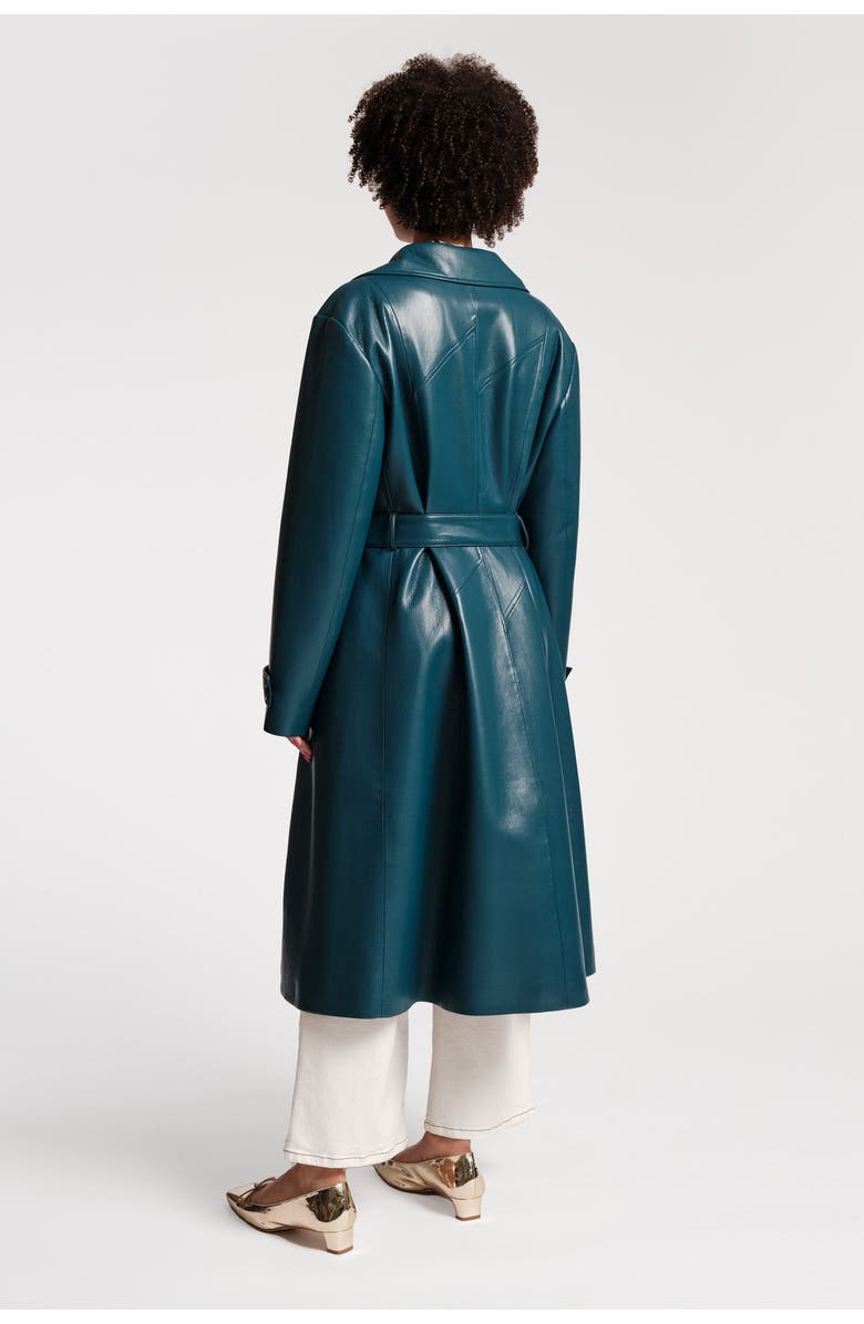 Frances Valentine Chelsea Trench Coat Faux Leather Faux Leather, Alternate, color, 