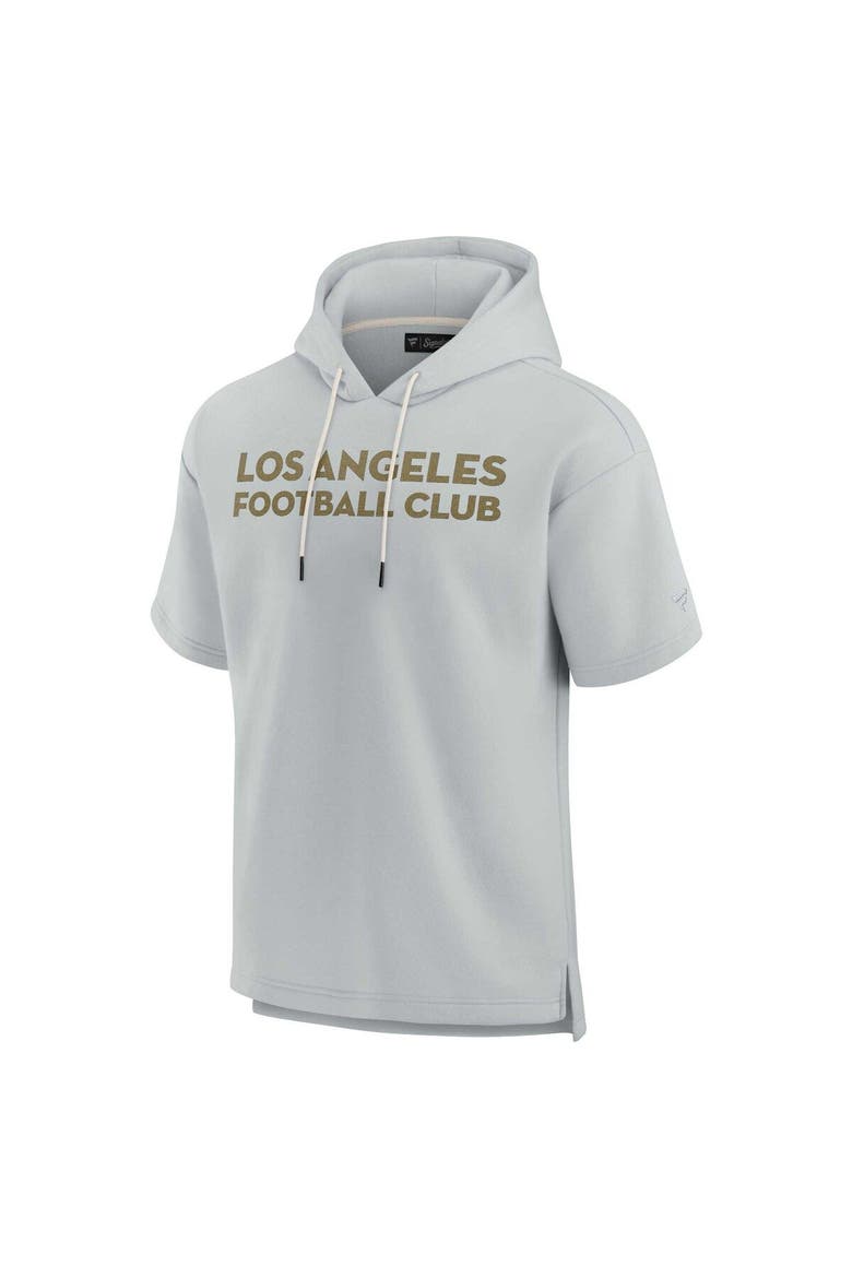 Unisex Fanatics Signature Gray LAFC Elements Super Soft Fleece Short Sleeve Pullover Hoodie, Alternate, color, Gray