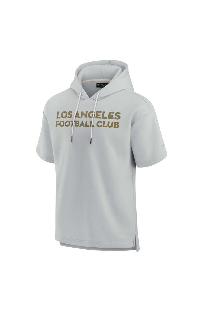 Fanatics Signature Unisex Fanatics Signature Gray LAFC Elements Super Soft Fleece Short Sleeve Pullover Hoodie, Alternate, color, Gray