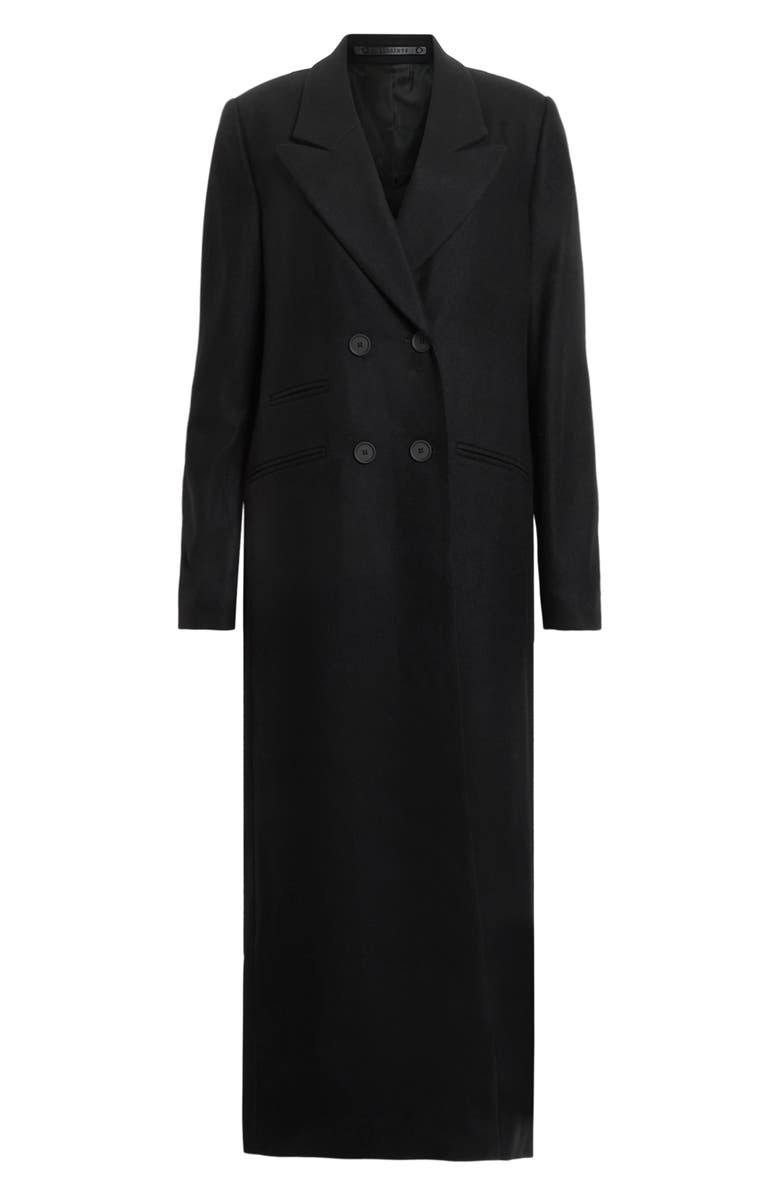 AllSaints Ellen Double Breasted Wool Blend Coat, Alternate, color, Black