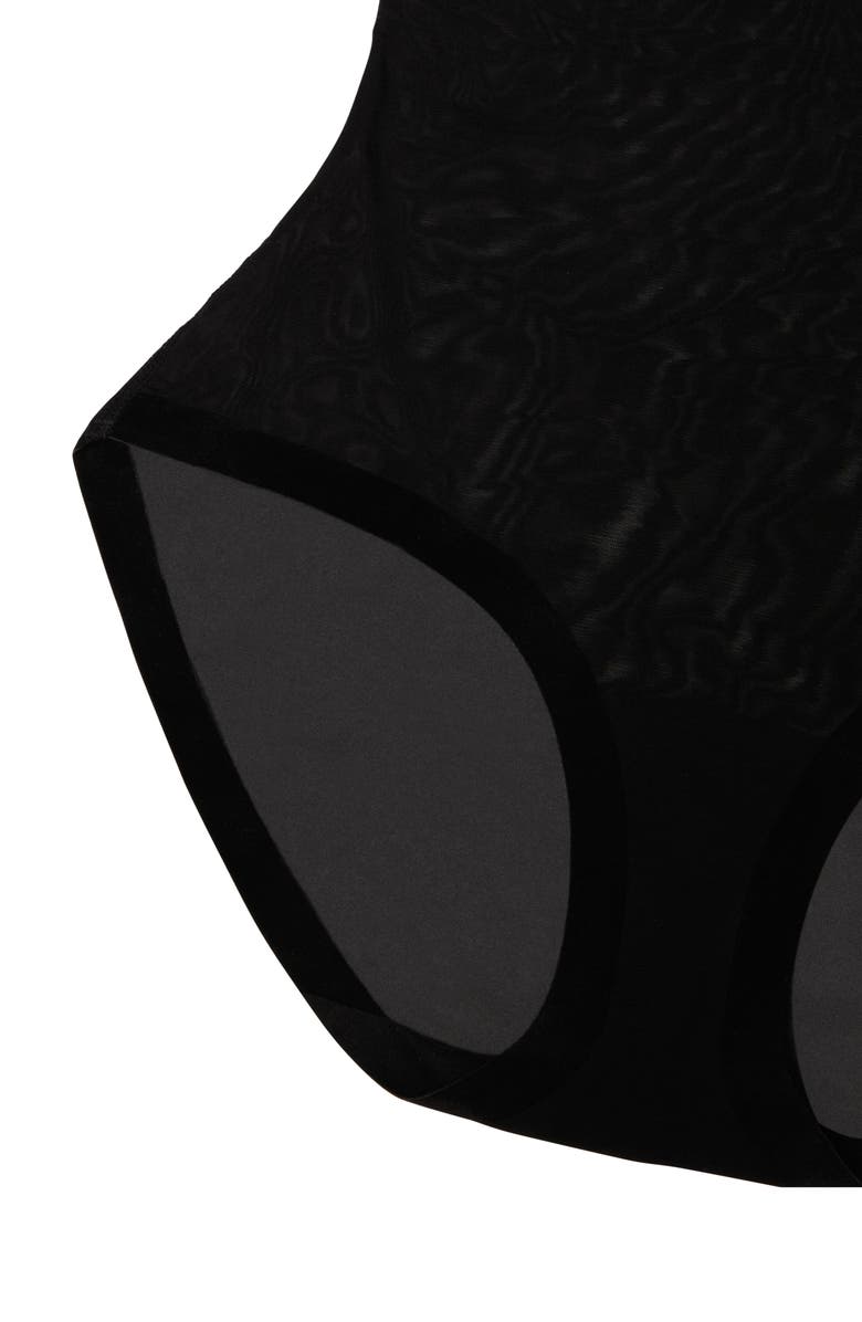 Wolford Tulle Control High Waist Shaper Briefs, Alternate, color, Black