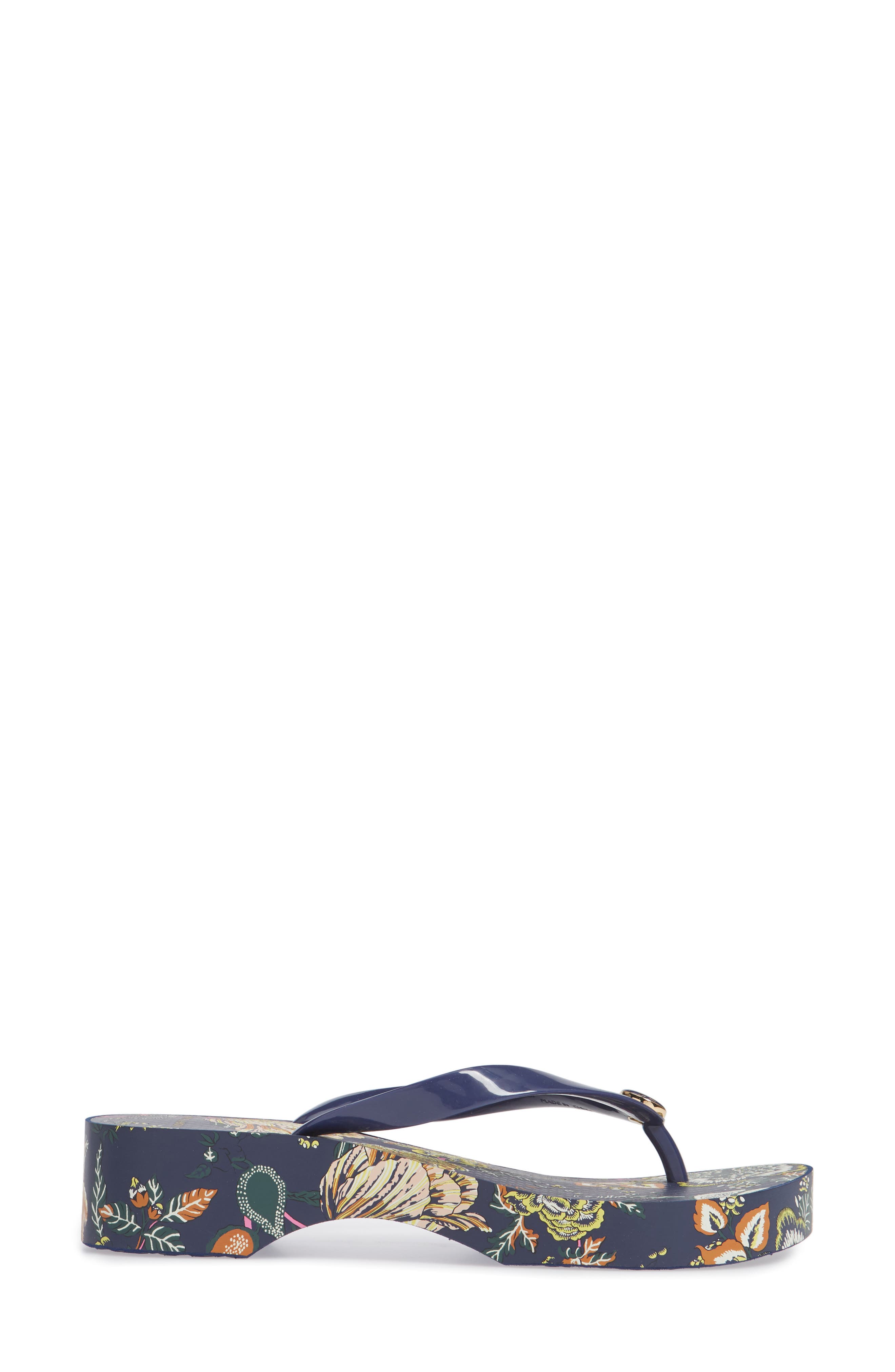 Wedge Flip Flop, Alternate, color, MONTAUK NAVY