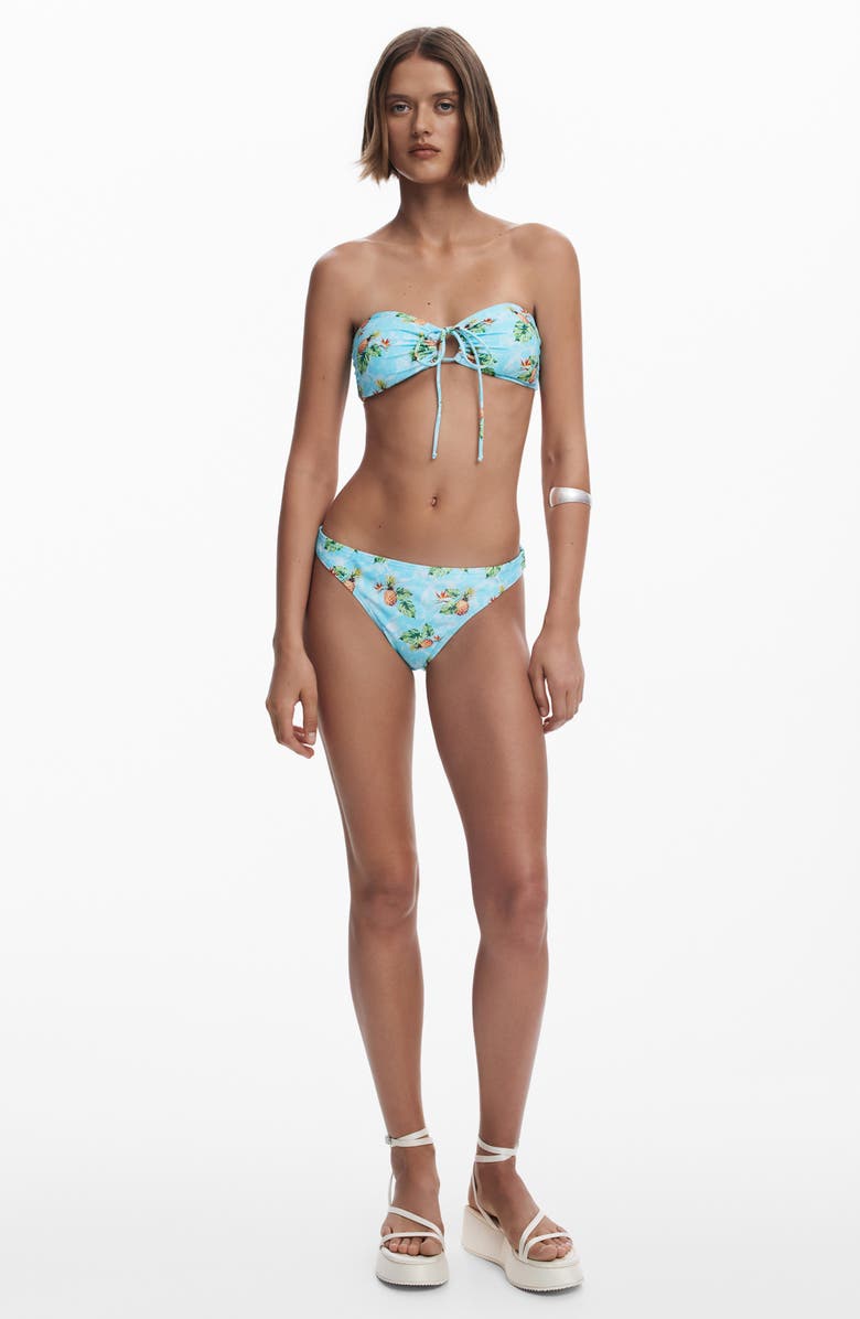 Desigual Pineapple Bikini Bottoms, Alternate, color, Light Turquoise