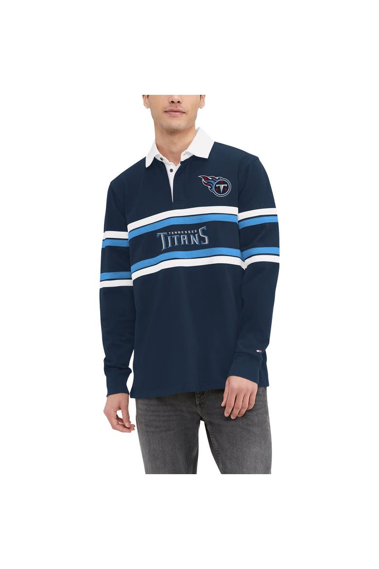 Men's Tommy Hilfiger Navy Tennessee Titans Cory Varsity Rugby Long Sleeve T-Shirt, Alternate, color, Navy